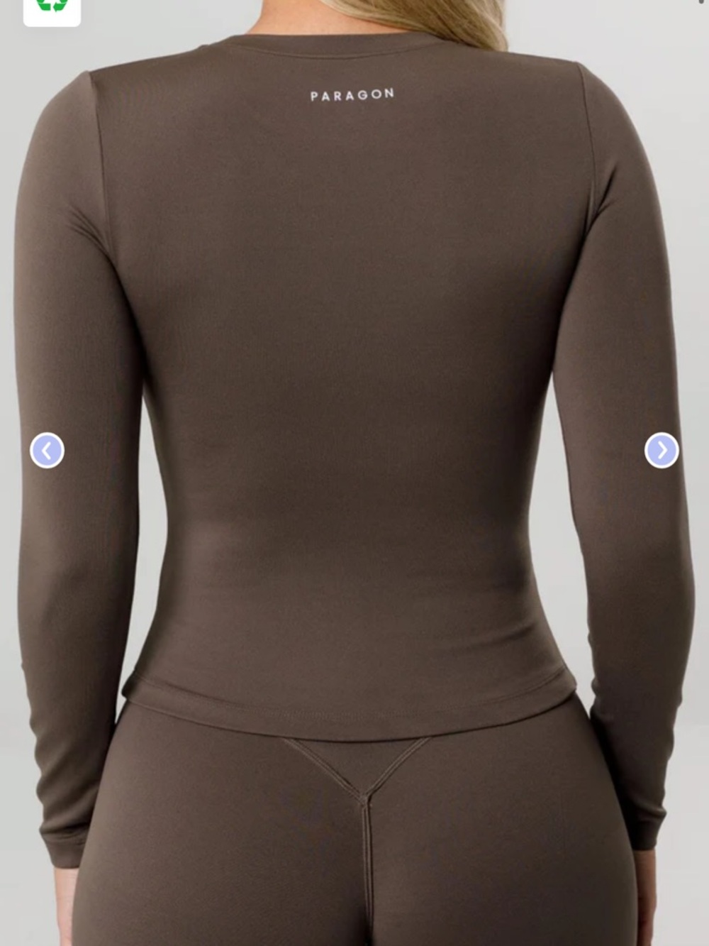 Paragon Reluna™ Full Length Long Sleeve Top Truffle - brand new w tags - Picture 2 of 5